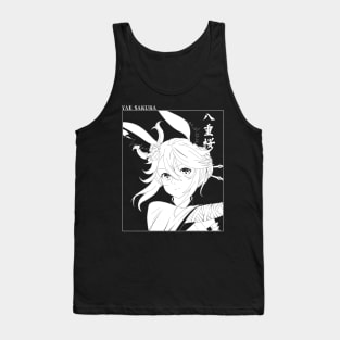 Fox samurai and soft lines Tank Top